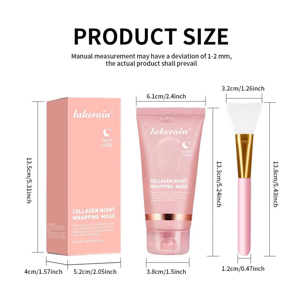 3pcs Collagen 5pcs Skin Care Set Hydrating Firming Moisturizing Jelly Cream Peel Off Facial Mask Toner Kit HIP
