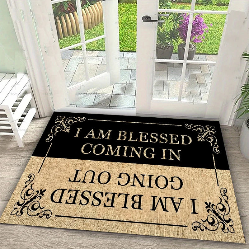 Funny "I Am Blessed" Welcome Doormat – Indoor & Outdoor Welcome Doormat HIP 1 40x60cm-Felt
