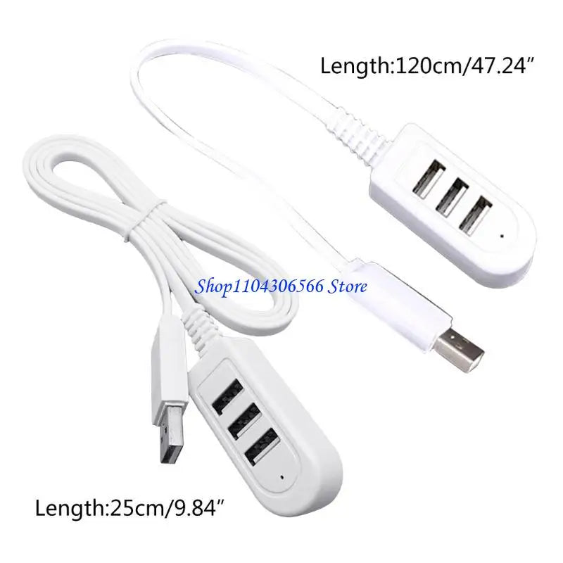 3-Port USB Splitter Hub – 3A Charging & Data Cable USB Splitter Hub HIP