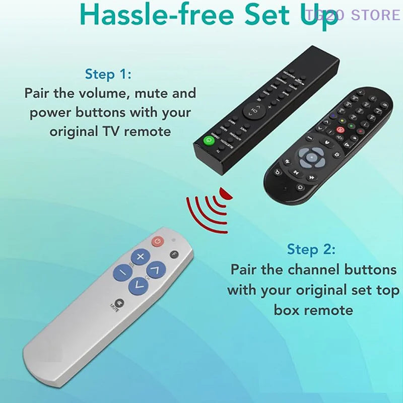 Universal IR Learning Remote Control – 7 Big Buttons for TV DVD IR Learning Remote HIP