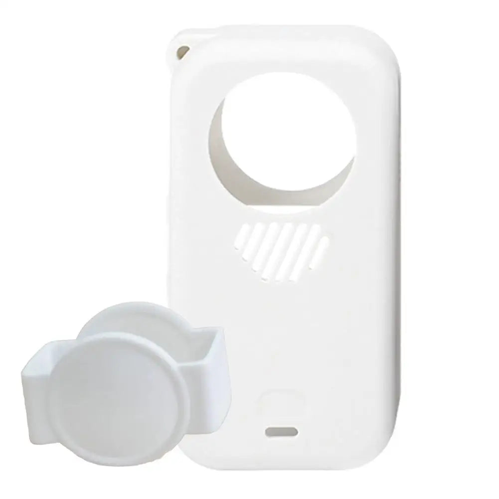 Silicone Protective Case For Insta360 X6 Panoramic Camera Anti-drop Dustproof Soft Silicone Cover Action Camera Accessories HIP White