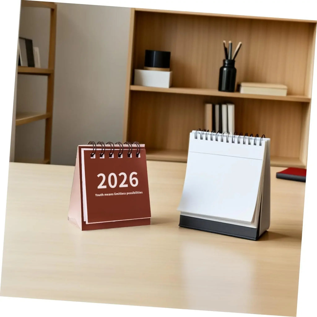 2026 Mini Spiral-Bound Desk Calendar – Office & Desktop Decor Desk Calendar HIP
