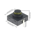 10-Pack 12x12mm Self-Locking Button Switch – 3-Pin 2-ON/1-OFF Electronic Switch HIP one size
