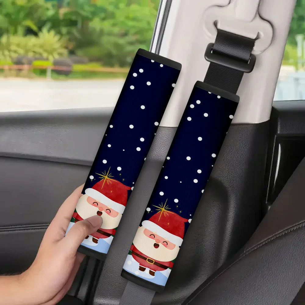Christmas Santa Seat Belt Shoulder Pad Covers – Set of 2 Seat Belt Cover HIP