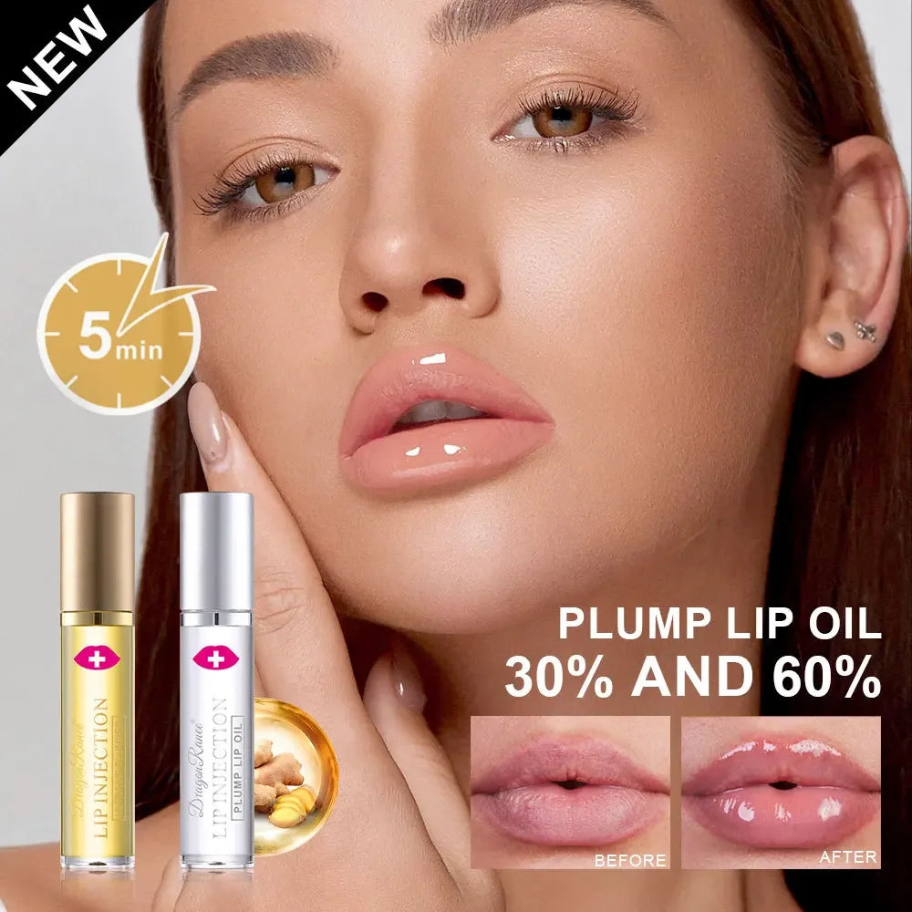 Dragon Ranee Ginger Lip Plumper Oil – Roll-On Gloss & Serum Lip Plumper Oil HIP