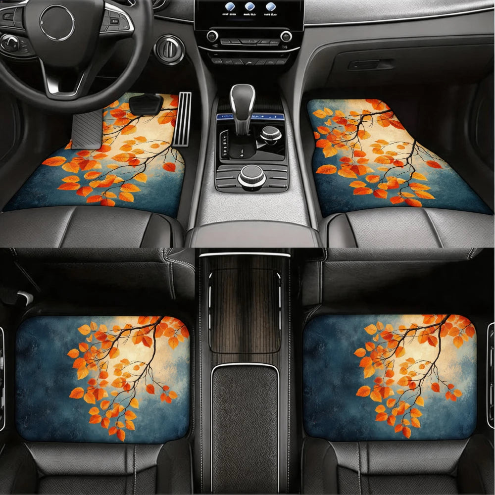 4-Piece Halloween Print Car Floor Mats – Universal SUV Fit Car Floor Mats HIP