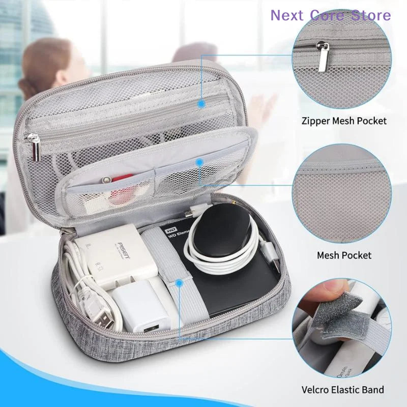 Cable Storage Bag – Travel Electronic Organizer Pouch Electronic Organizer Bag HIP