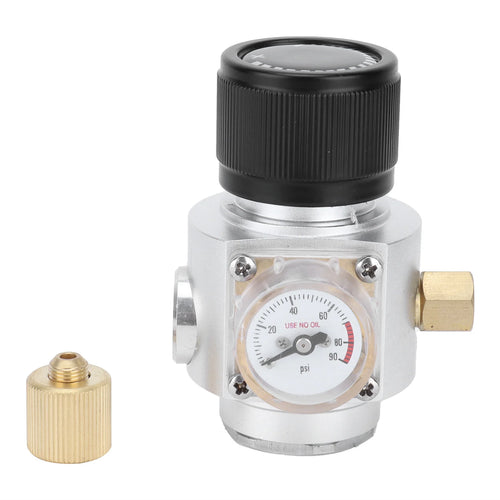 0-90PSI CO2 Regulator 3/8in Stainless Steel Soda Water Pressure Reducing Valve for Homebrew Pressure Regulator Brewing Accessory HIP A No plug