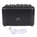 Cool Mist Humidifier 160ML Ultrasonic Flame Essential Oil Diffuser Humidifier 2 Lighting Modes Compact for Home Bedroom HIP black