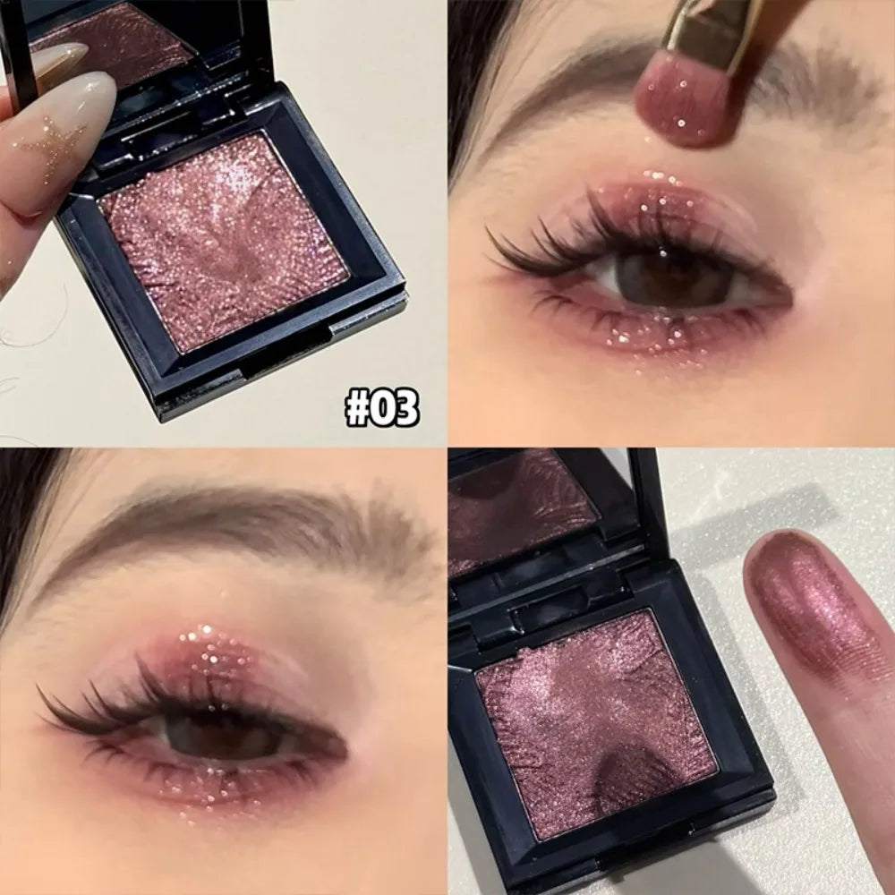 Monochrome Eyeshadow Palette Chrome Blue Pearl Glitter Highgloss Brightening Lasting Waterproof Metallic Luxury Eyeshadow Makeup HIP