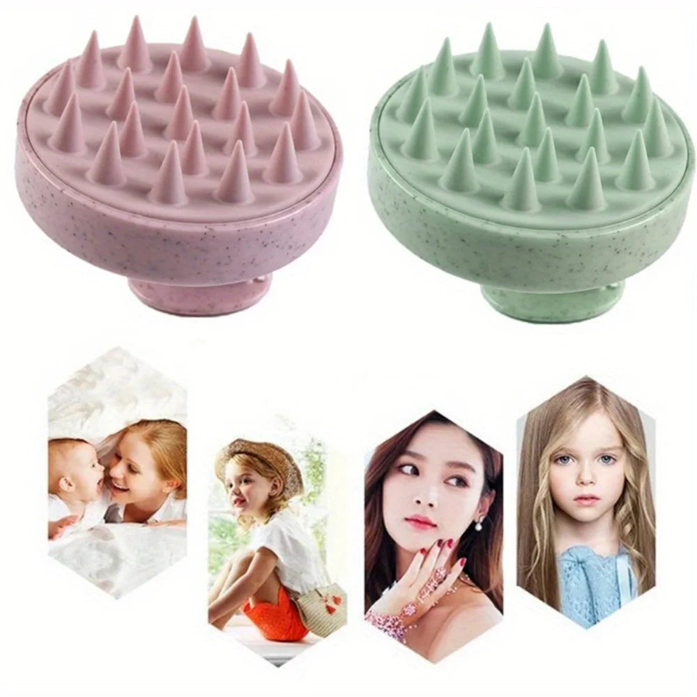 Silicone Scalp Massage Brush – Wet & Dry Shampoo Scrubber Scalp Massage Brush HIP