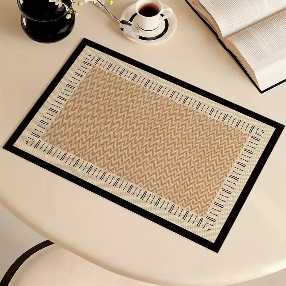 Waterproof Oil-proof Heat Proof PVC Table Mat French Retro Style Placemat For Restaurant Home Decoration HIP