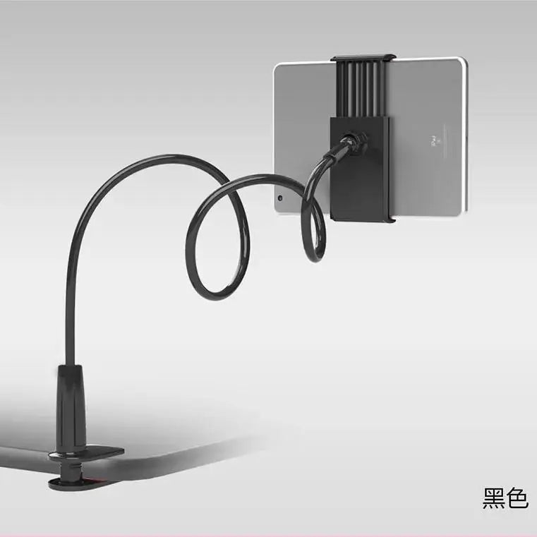 Gooseneck Tablet & Phone Holder – Flexible 360° Clip Bed Stand Tablet Phone Stand HIP Black