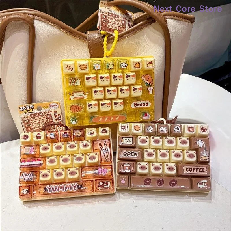 26-Key Mini Keyboard Fidget Toy – Cute Bag Pendant Keychain Fidget Keychain Toy HIP