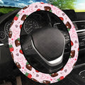 Strawberry & Chocolate Steering Wheel Cover – Cute Car Style Steering Wheel Cover HIP black