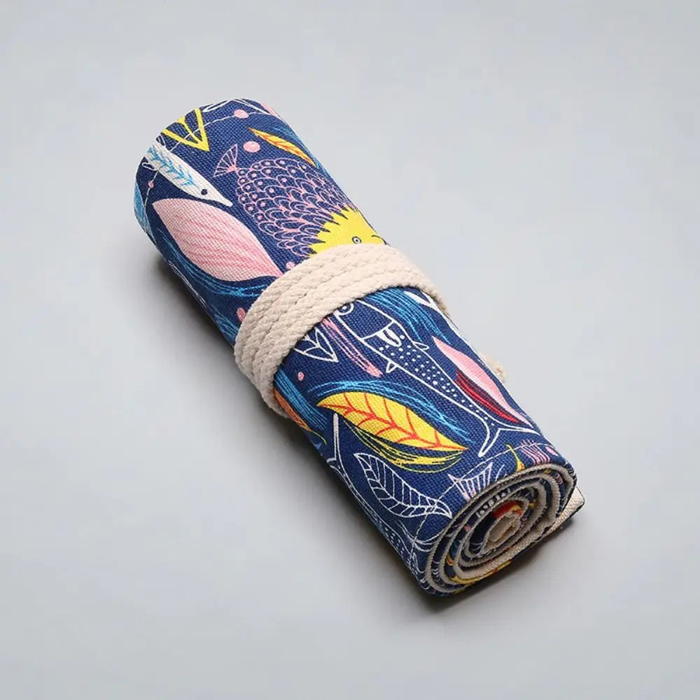 Roll-Up Canvas Pencil Case – 12 to 72 Slot Organizer Roll-Up Pencil Case HIP B-72 Holes