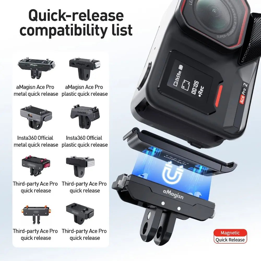Waterproof Battery Cover for Insta360 Ace Pro 2 – Aluminum Camera Accessory HIP