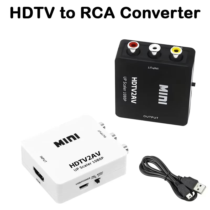 HDMI to RCA AV Composite Converter Mini Box – NTSC/PAL HDMI AV Converter HIP