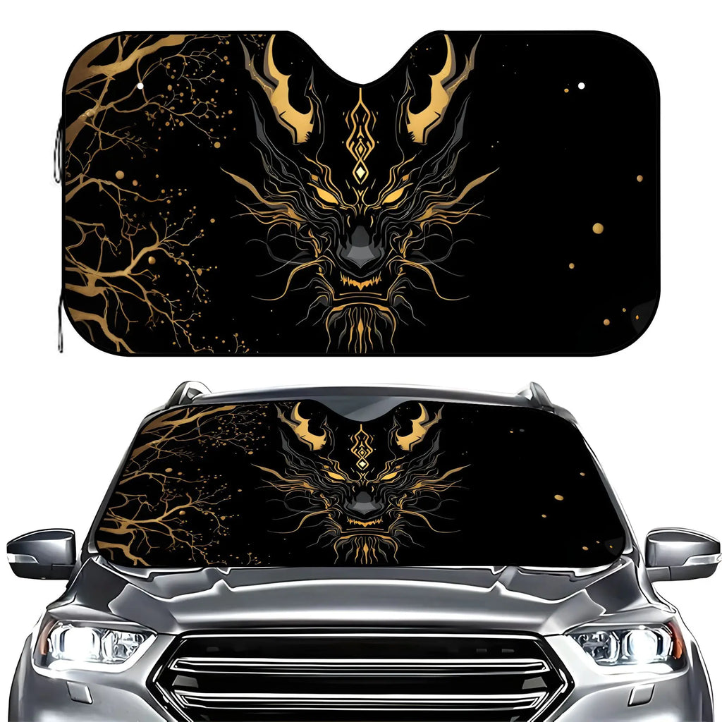Evil Dragon Car Windshield Sunshade – UV & Glare Protection Car Windshield Sunshade HIP M