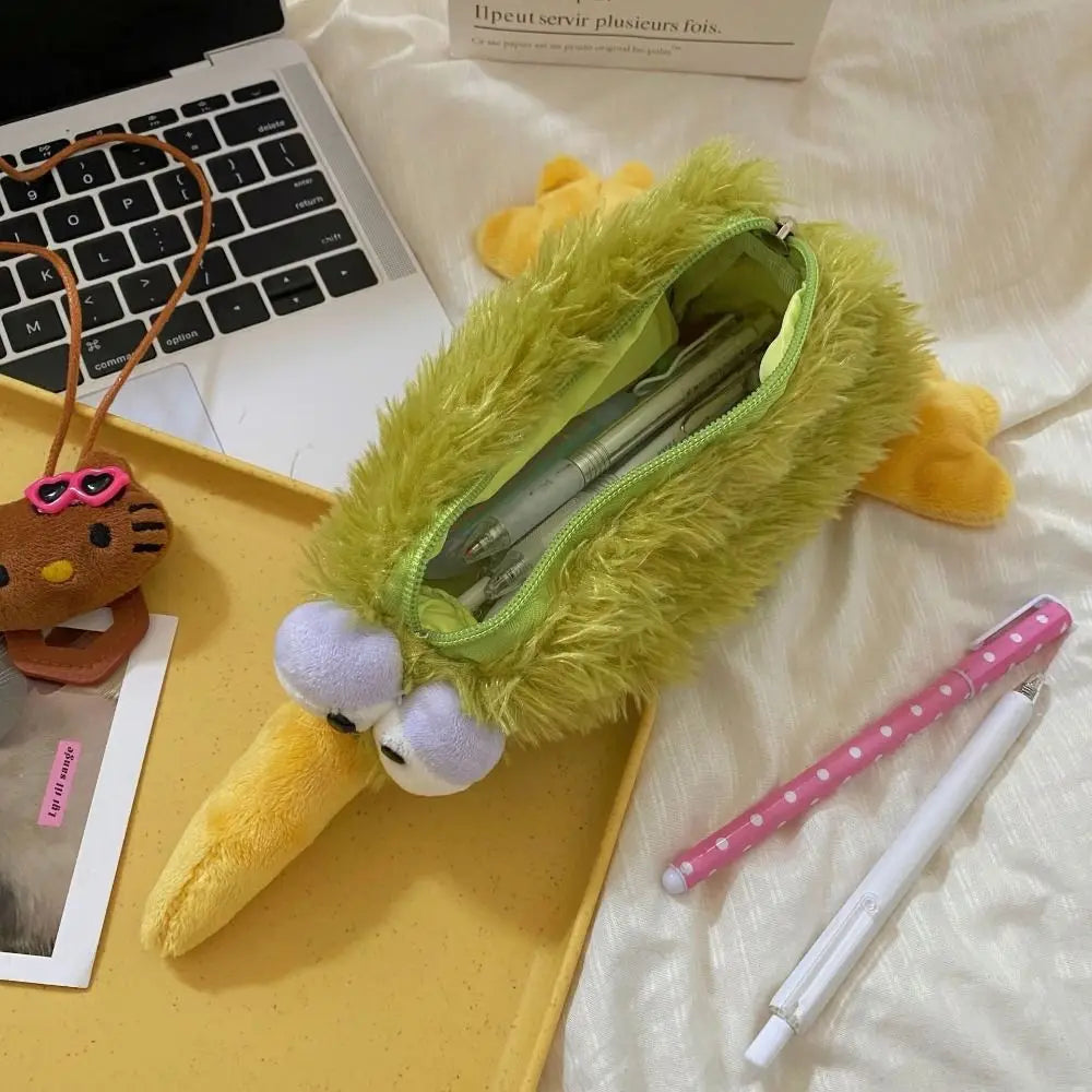 Kiwi Bird Plush Pencil Case – Large Capacity Pen Bag Plush Pencil Case HIP Only Pen Bag