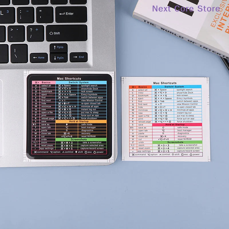 2-Pack Keyboard Shortcut Stickers – Windows & Word Guide Keyboard Reference Sticker HIP