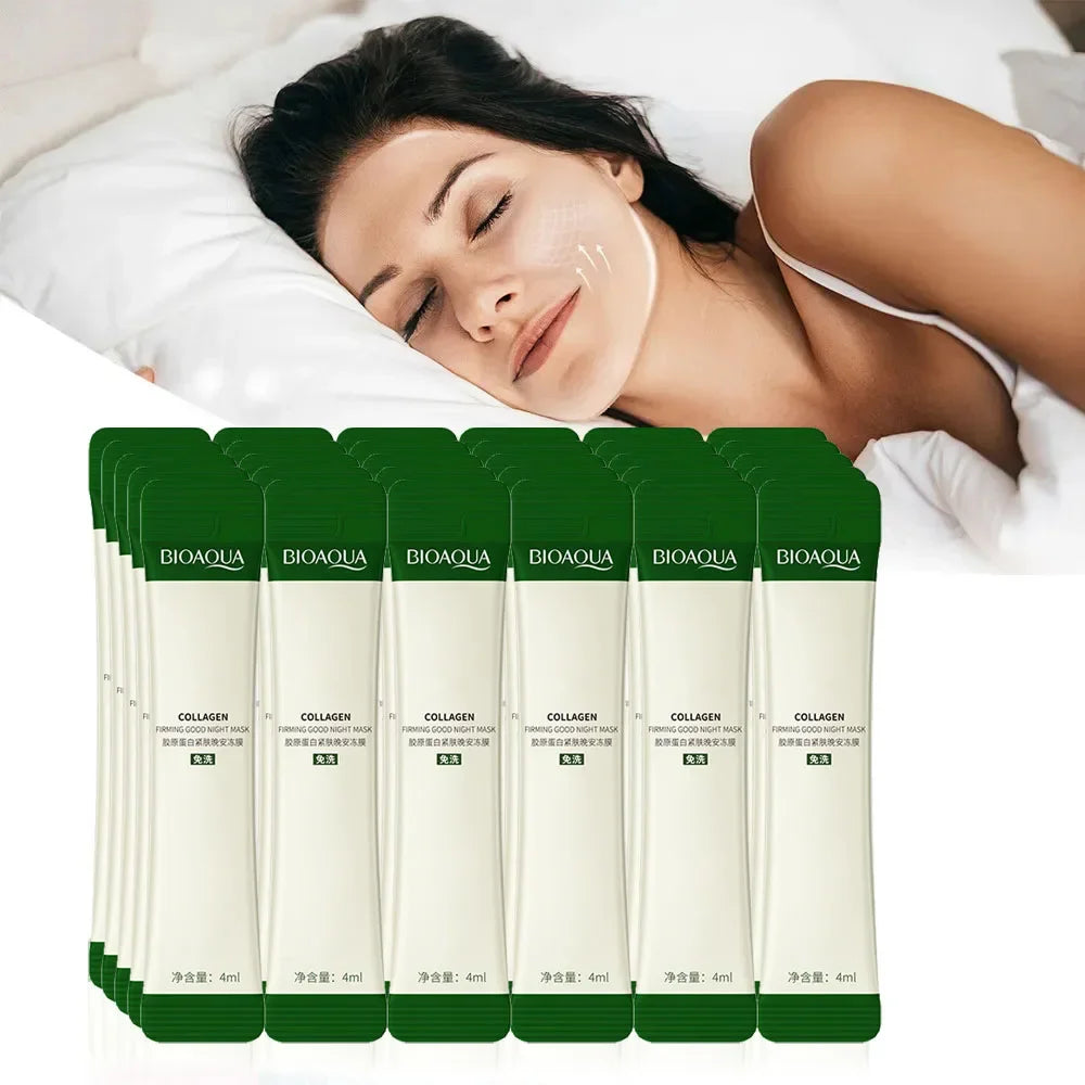 BIOAQUA Collagen Sleeping Face Mask – Hydrating & Firming Sleeping Face Mask HIP 20pcs