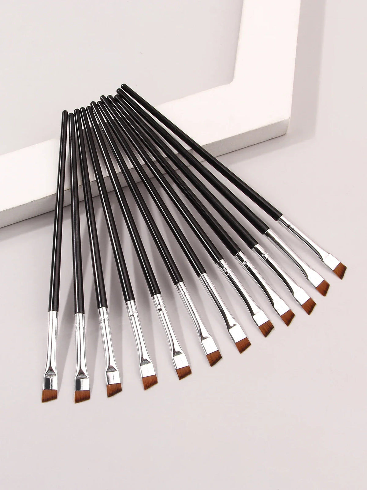 RUZOFO 12-Pc Ultra-Fine Eyeliner & Eyebrow Brush Set Eye Makeup Brush Set HIP