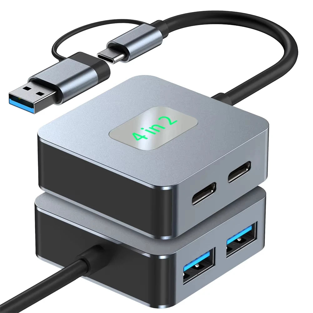 4-in-1 USB-C Hub USB 3.2 Multiport Adapter – 10Gbps USB Hub Adapter HIP