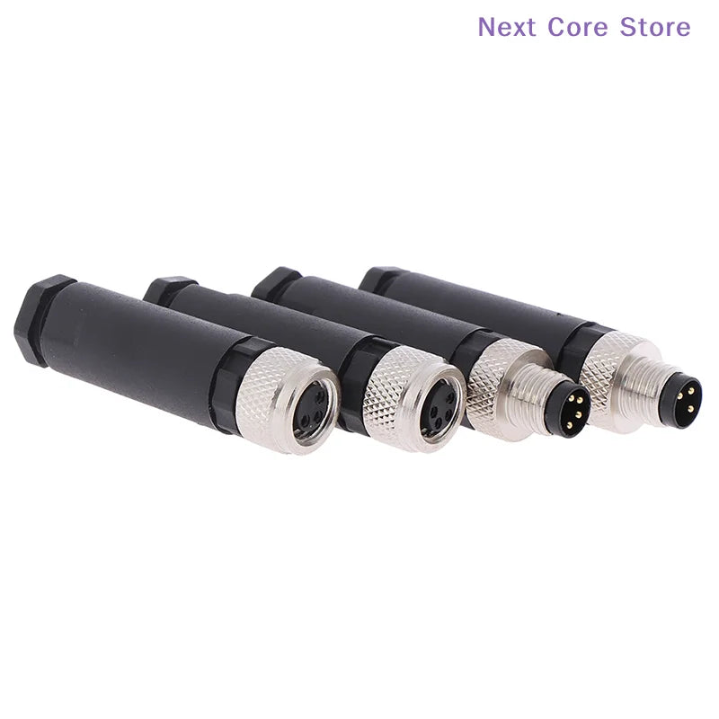 M8 Sensor Connector 3/4 Pin Male Female Straight Angle Plug Sensor Connector Plug HIP