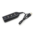 KEBIDUMEI 4-Port USB 2.0 Hub OTG Splitter Adapter for PC & Laptop USB Hub Adapter HIP Black