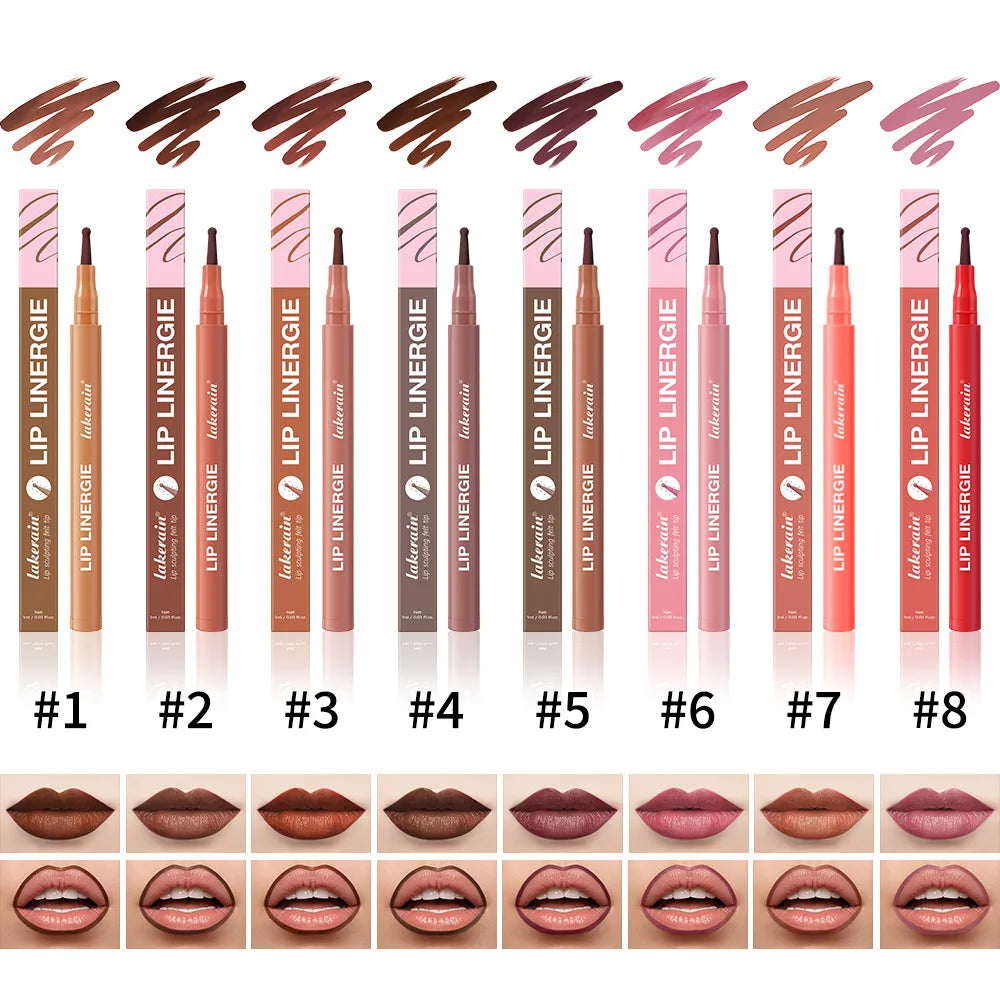 8 Colors Lip Lingerie Lip Liner Long Lasting Waterproof Stain Transfer Proof Smudge Resistant Color No Bleed Formula Cosmetics HIP