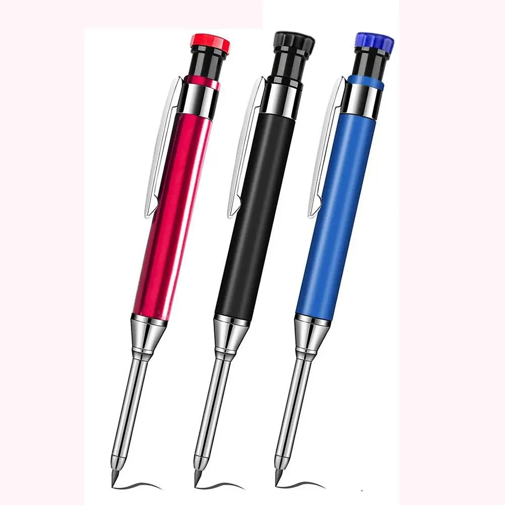 Deep Hole Carpenter Marking Pencil – Metal Body & Built-In Sharpener Carpenter Marking Pencil HIP