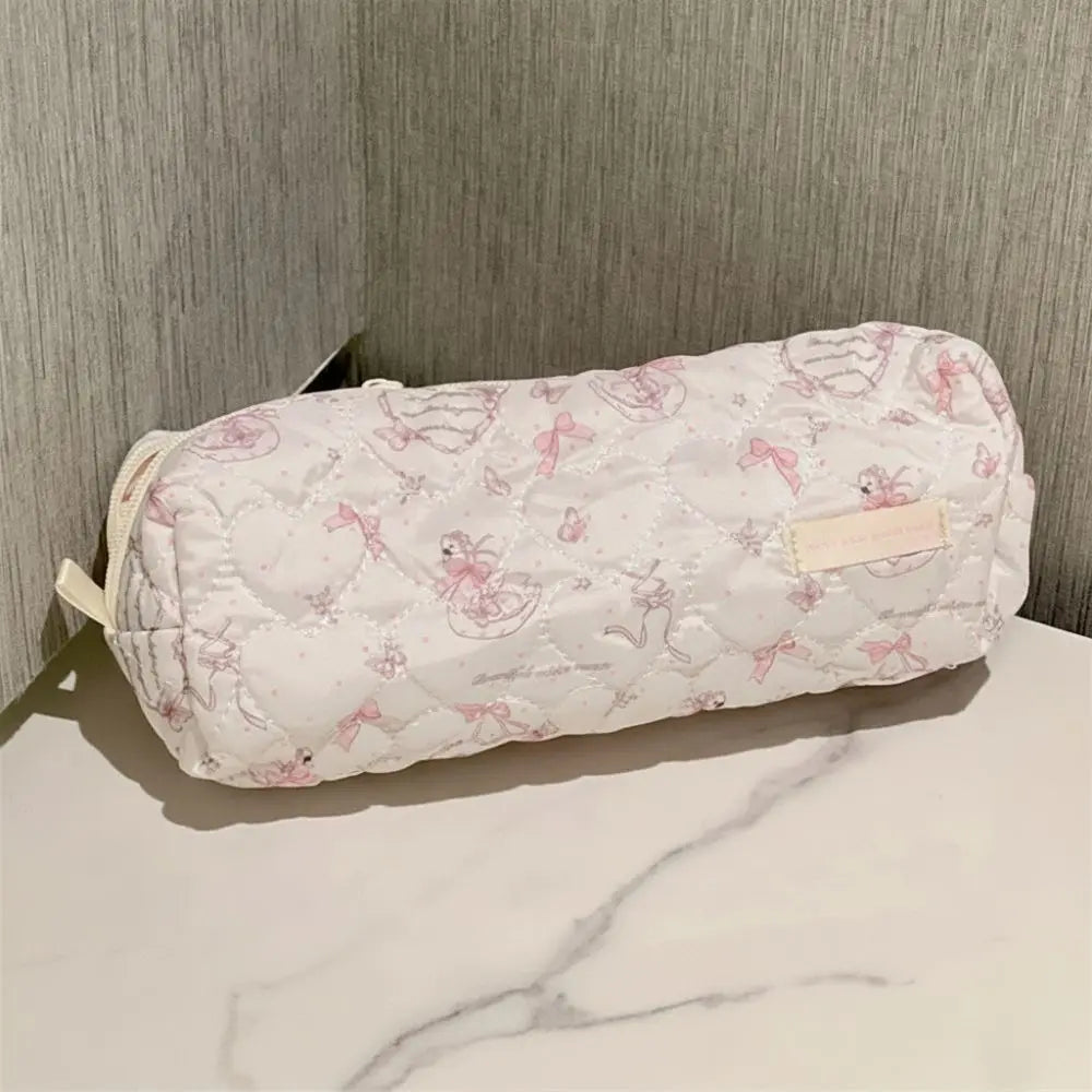 Pink Swan Quilted Pencil Case – Large Capacity Kids Pen Pouch Quilted Pencil Case HIP