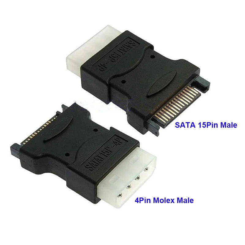 SATA 15-Pin to 4-Pin Molex IDE Power Adapter Cable | OULLX Power Cable Adapter HIP