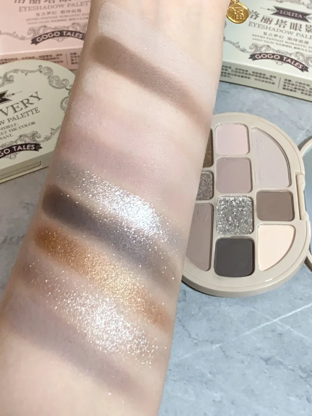 GOGO TALES 10-Color Eyeshadow & Contour Palette – Matte & Shimmer Eyeshadow Palette HIP