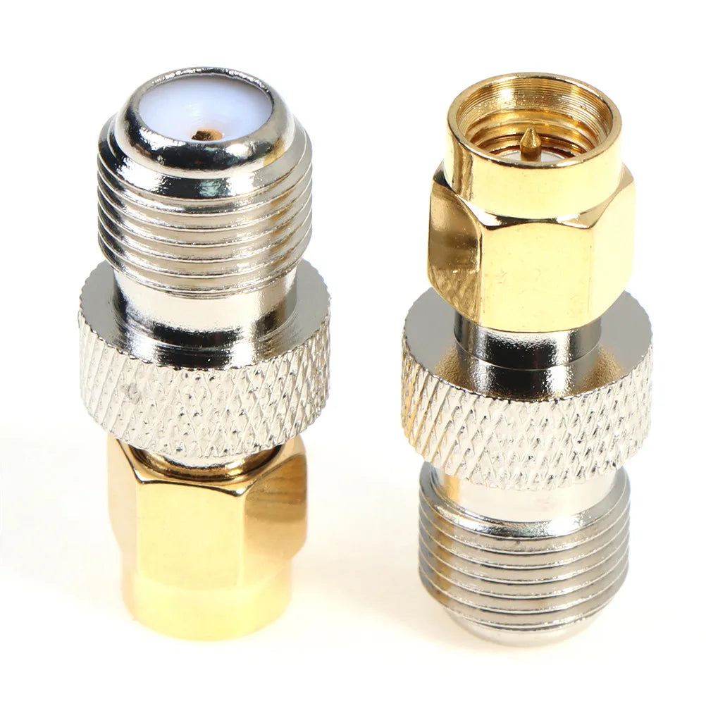 F Female to SMA Male RF Coaxial Adapter | Brass Connector RF Coaxial Adapter HIP 1Pc