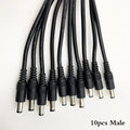 10-Pack DC 5.5x2.1mm Male Female Cable Connectors for LED Strips DC Cable Connector HIP male