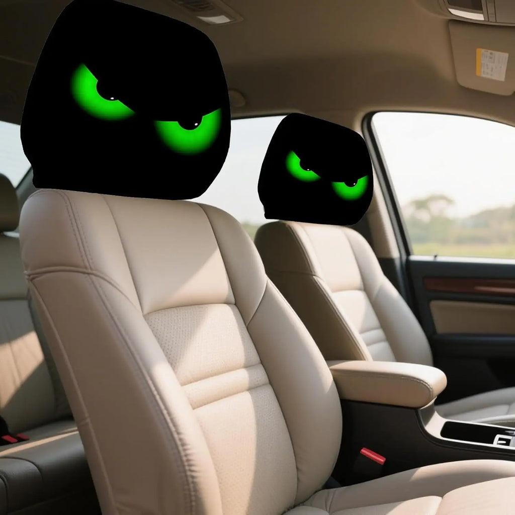 Big Eyes Car Headrest Covers Set of 2 – SUV & Truck Decor Car Headrest Cover HIP