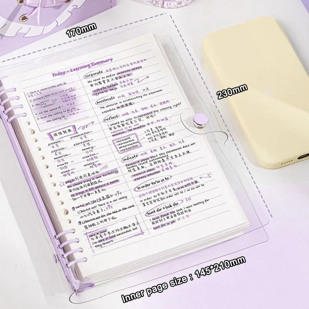 A5 Loose-Leaf Binder Notebook – Daily & Weekly Planner Binder Notebook Planner HIP