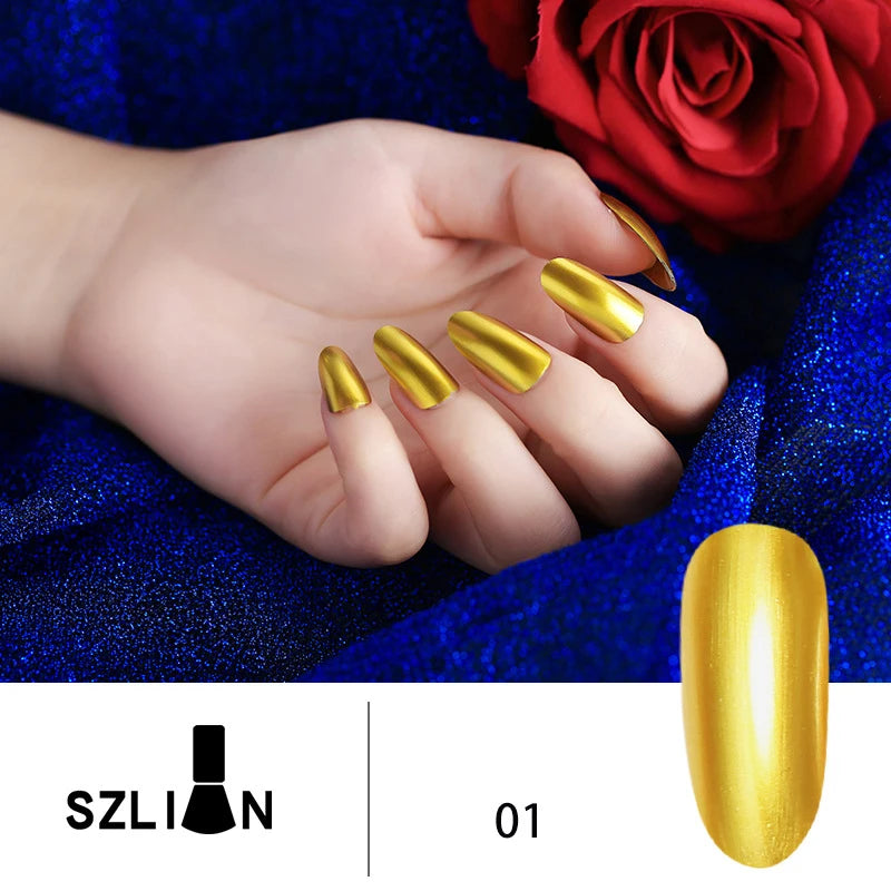 Gel Nail Polish without lamp Gel Semi-permanent Varnishes hybrid All for manicure Mirror Effect Metallic Shiny Glitter Silver HIP 01 1