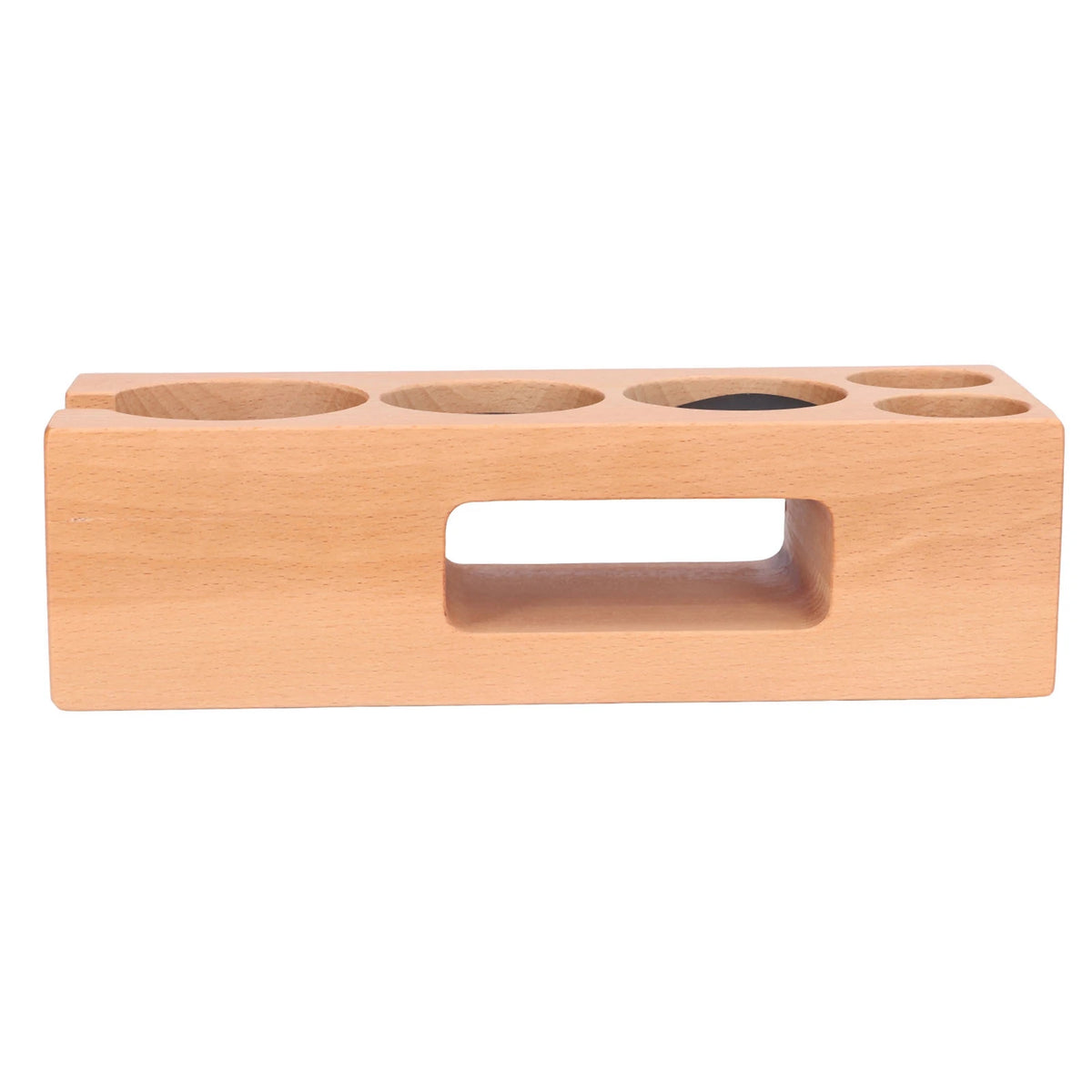 Wood Coffee Filter Tamper Holder Coffee Tamper Mat Stand Exquisite Card Slot Design for 2.3in Coffee Machine Handle Bracket HIP