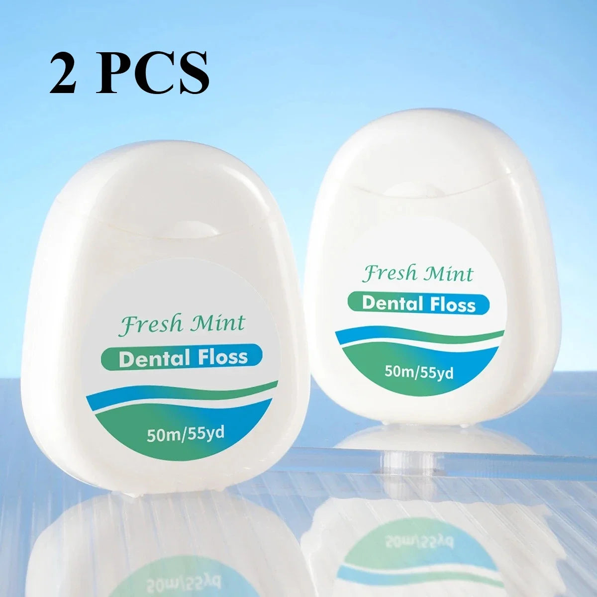 RUZOFO Mint Dental Floss Roll 50M – Interdental Cleaning Dental Floss Roll HIP C754-2pcs