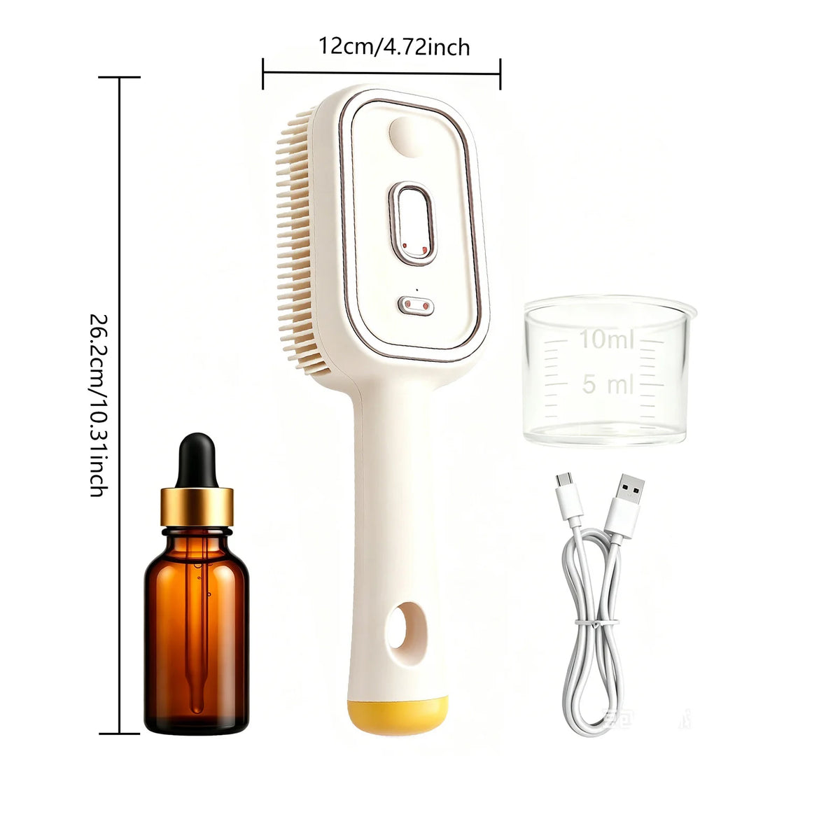 Electric Steam Hair Brush – Red Light Scalp Massage Comb Steam Hair Brush HIP Style A