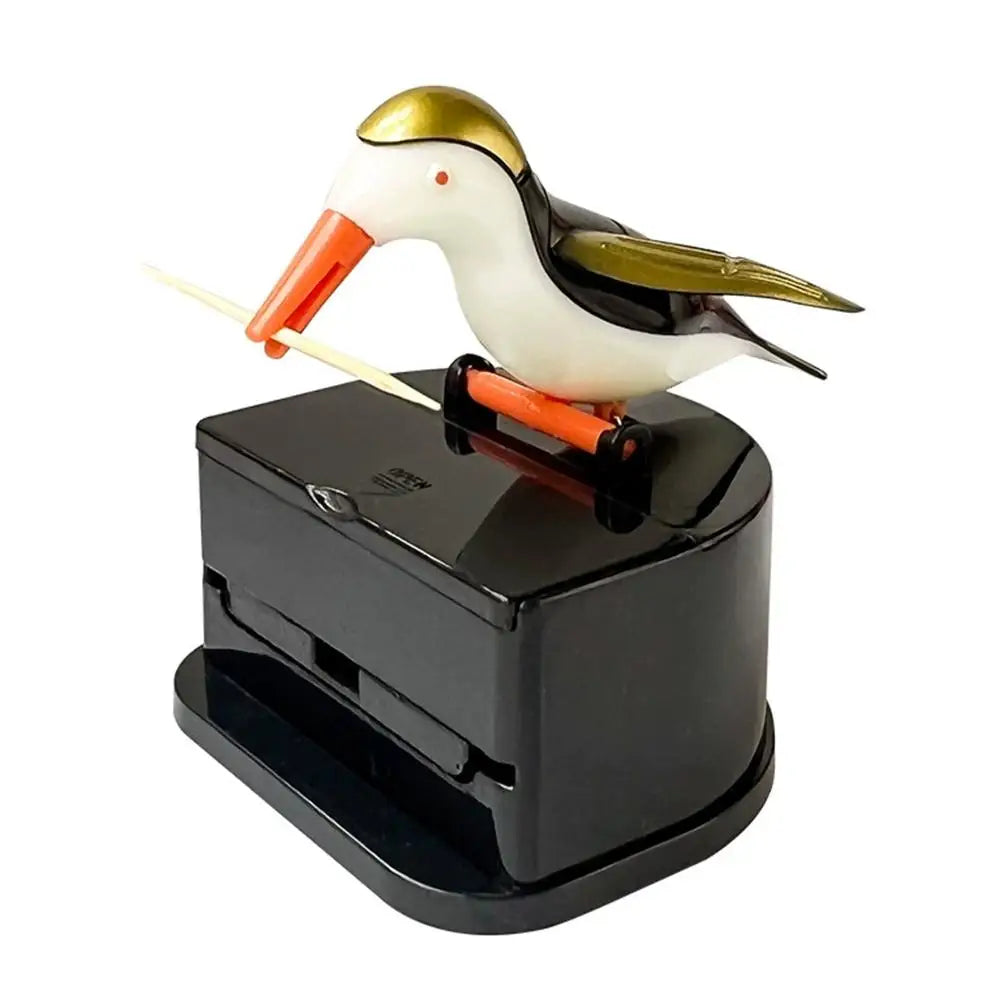 1PC Cartoon Hummingbird Toothpick Container Automatic ABS Toothpick Dispenser Holder Box Home Decoration Kitchen Accessories HIP A