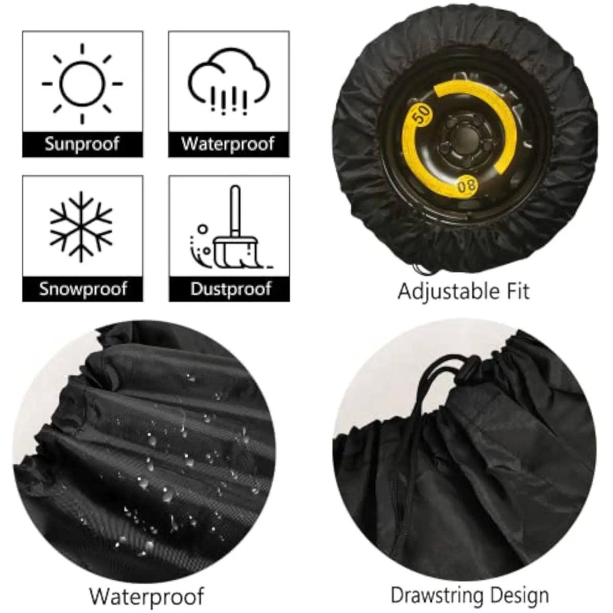 Funny Fishing Spare Tire Cover – Polyester RV SUV Trailer Spare Tire Cover HIP