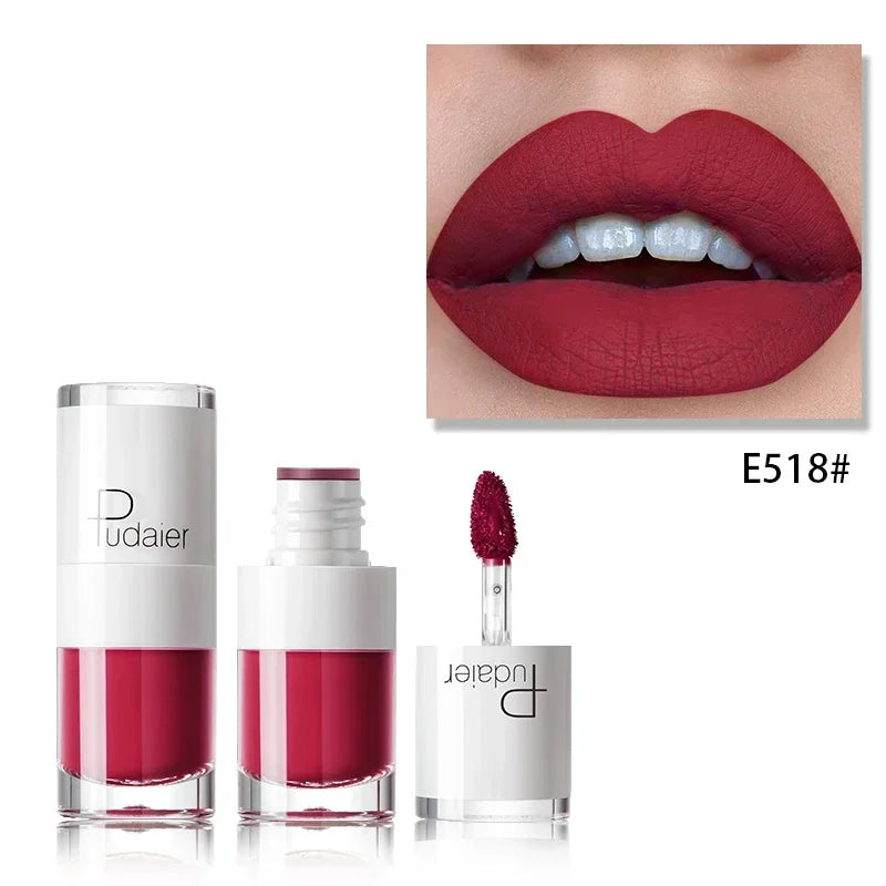 Red Lip Makeup Tattoo Long Lasting Lip Tint Matte Plumper Lip Gloss Liquid Matte Lipstick Waterproof Rouge HIP E518