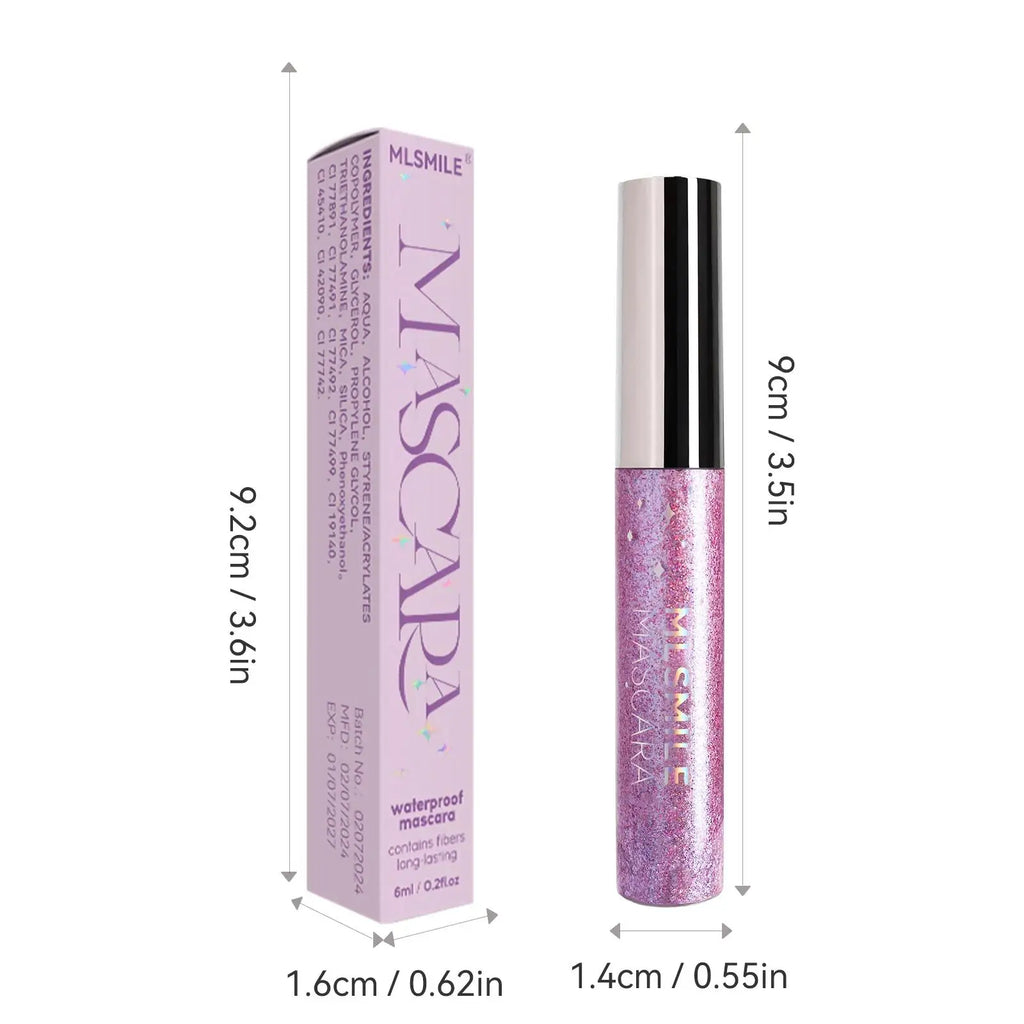 MLSMILE Glitter Pearlescent Mascara – Waterproof & Volumizing Glitter Mascara HIP