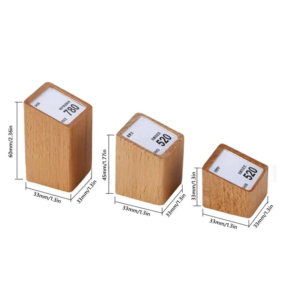 Wood Base Acrylic Price Tag Holder Stand – 3 Sizes Price Tag Display Stand HIP