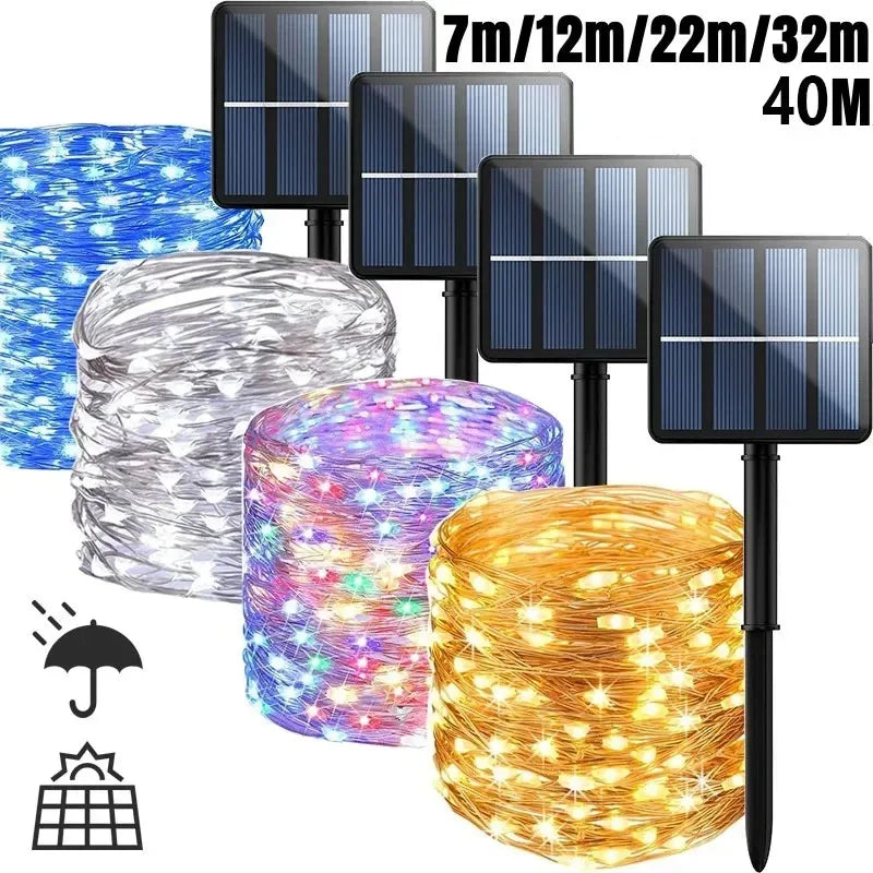 Solar LED Fairy String Lights Outdoor – 400 LEDs, IP65 Solar String Lights HIP