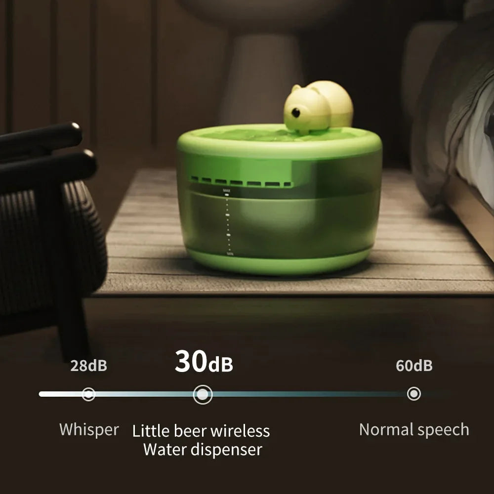 2.2L Wireless Cat Water Fountain – Smart Sensor & USB-C Pet Water Fountain HIP